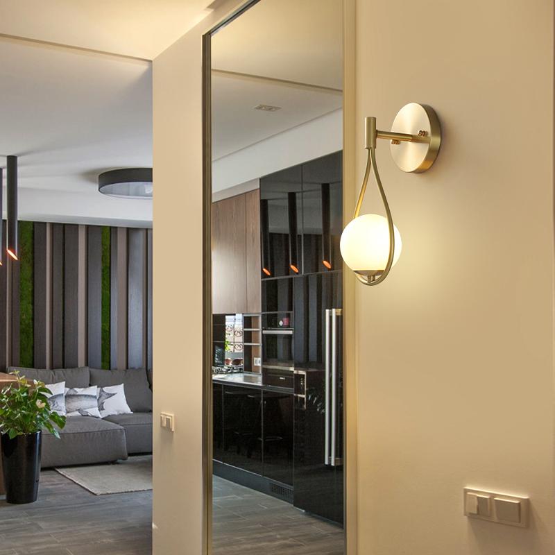 Angel Wandlamp ronde lamp met melkglas