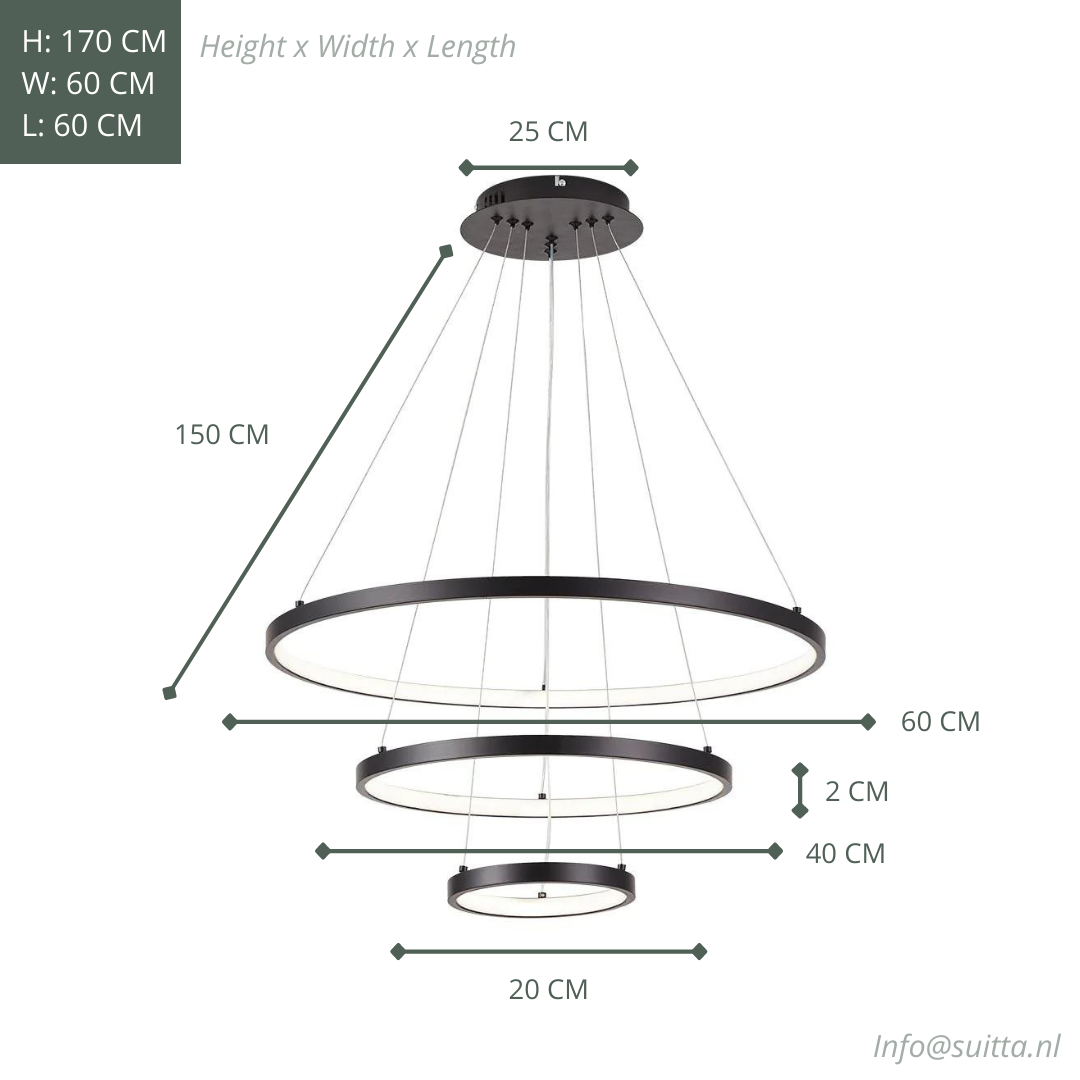 Black Trio Circle Hanglamp - By Suitta - Suitta