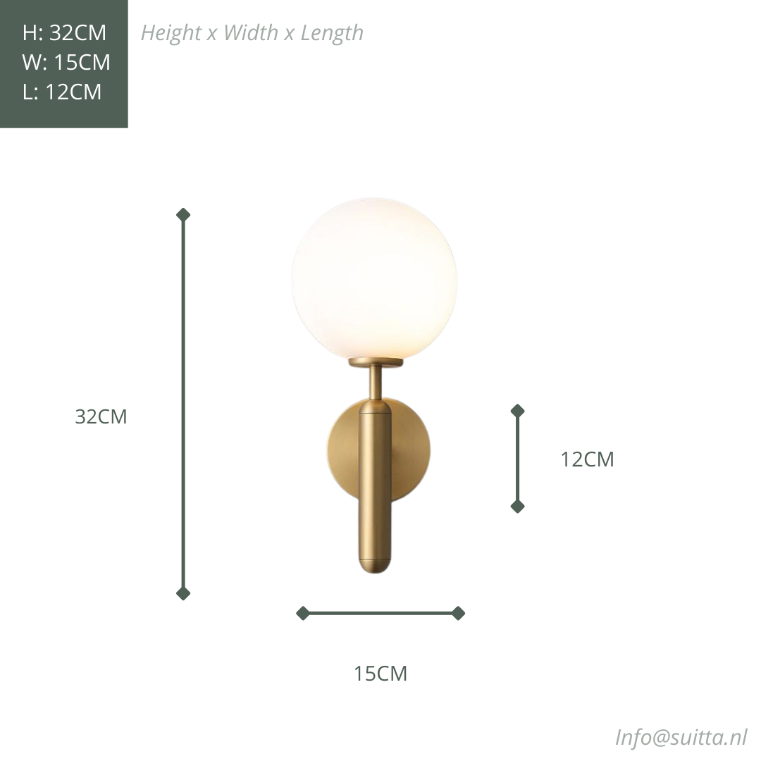 Wandlamp Size Chart